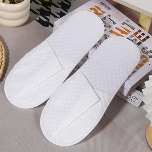 Pantuflas Desechables de Hotel de Alta Calidad, con Logotipo Personalizado, Suela Ultrafina Antideslizante, Portátiles, de Tela No Tejida con Patrón de Gofres - Product Image 2