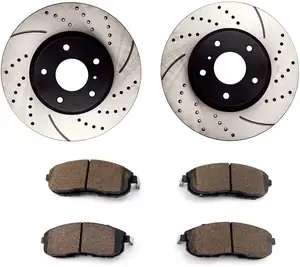 Kit de frein avant pour moto, avec Rotors fessiers et plaquettes de freins en céramique, pour Infiniti G35 Nissan 350Z 2003 — 2005, saab 2010, qyk10026