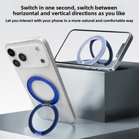 Support de téléphone universel pliable et pivotant en alliage d'aluminium ultra-fin, adhésif, pour bureau et lit, accessoire pour smartphone, vente en gros