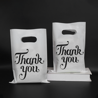 Sacs de courses à pois sur toute la surface, grands sacs en plastique pour bijouterie, emballage cadeau, vente chaude, impression noire, sac d'épicerie personnalisé en HDPE