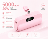 Nouvelle tendance : Power Bank Capsule 5000 mAh 20W avec prise intégrée, affichage numérique, chargeur portable, interfaces Type-C, directement de l'usine