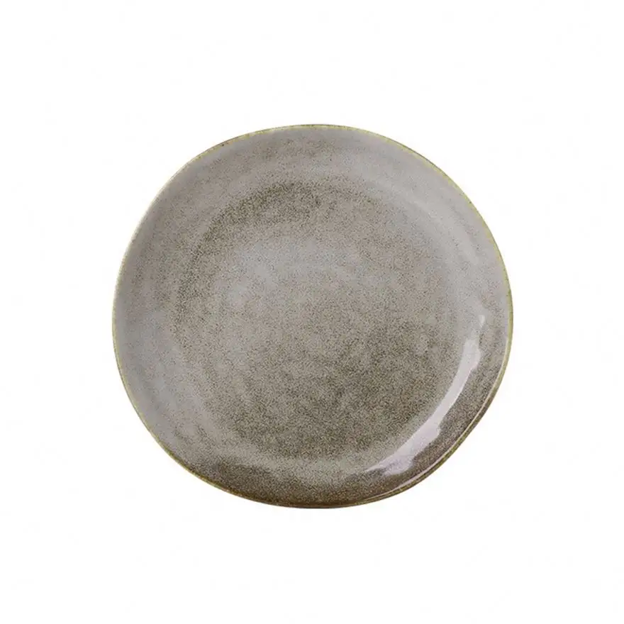 Venta al por mayor de estilo japonés retro en forma especial de cerámica cuencos plato de cena juegos de vajilla