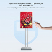 Rak Display Poster Geser Kustom A1 A2 A3 A4 Bingkai Poster LED Berdiri untuk Toko