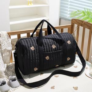 Style coréen nouvelle fermeture éclair broderie coton maman <span class=keywords><strong>sac</strong></span> bébé poussette <span class=keywords><strong>sac</strong></span> <span class=keywords><strong>sac</strong></span> à couches - Product Image 5