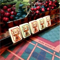 Jeu de Mahjong Américain 160 Tuiles, Couche Unique, Acrylique Blanc Ivoire, Colibri, Lapin Porte-Bonheur, Joker, Pliable, Classique, Vente en Gros
