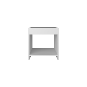 Chroma 16.5 Inch Tall Minimalistic Nightstand With <b>Open</b> Shelf For Bedroom Storage - Product Image 5