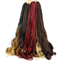 Super Promotion 150g 24 Pouces Cheveux à Boucles Françaises pour Tresses au Crochet Spirales Frisées Cheveux Synthétiques Tressage Africain Mèches