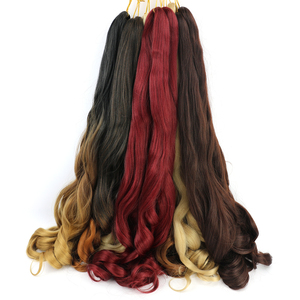 Super Promotion 150g 24 Pouces <span class=keywords><strong>Cheveux</strong></span> à Boucles Françaises pour Tresses au Crochet Spirales Frisées <span class=keywords><strong>Cheveux</strong></span> Synthétiques Tressage Africain Mèches - Product Image 3