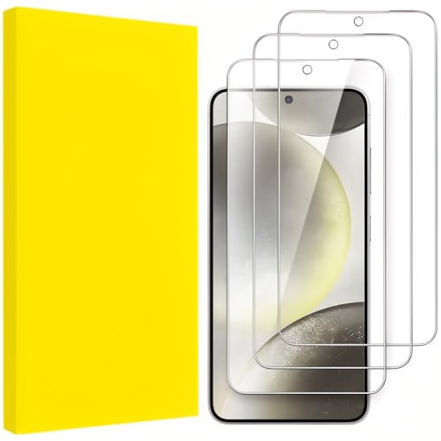 Weview 9H Tempered Glass Screen Protector for for SamsungS24 5G 6.2-Inch Fingerprint ID Compatible HD Clear 3-Pack