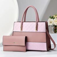 Tas Wanita Mewah 2025, Kapasitas Besar, Set 2 in 1 Kartu dan Tas Tangan, Penutup Ritsleting, Belanja Online China