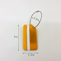 Étiquette de bagage promotionnelle en aluminium avec motif logo, pour sublimation, avec boucle en fil d'acier, pour valise de voyage, vente en gros, prête à l'emploi