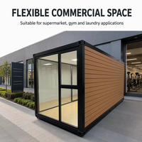 Maison mobile en bois à structure en acier préfabriquée de 20 pieds étanche pour jardin, supermarché, salle de sport pour chambre, salon