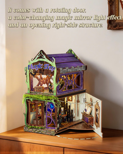 Magic Shop 3D Wooden Puzzle <b>Building</b> DIY <b>Toy</b> With Accessories For Kids Age 8-13 Years Unisex Static Decoration - Product Image 5