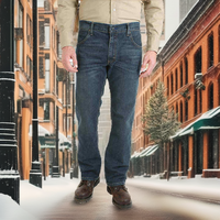 Vaqueros 100% Algodón para Hombre, Estilo Vintage Clásico, Lavado a la Piedra, Oscuros, con Estampado Personalizado, Parches, Botones, Ropa Urbana, Transpirables, a la Moda, Corte Recto