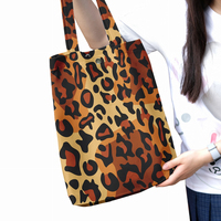 Sac fourre-tout personnalisé imprimé, sac de shopping en toile polyester réutilisable, sacs fourre-tout en toile avec impression par transfert à chaud
