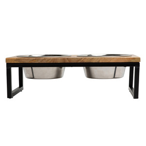 Alimentatore rialzato in legno e metallo - Product Image 2