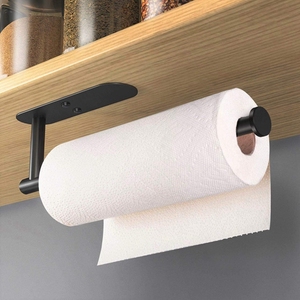 <span class=keywords><strong>Porte</strong></span>-serviettes en acier inoxydable HF pour <span class=keywords><strong>cuisine</strong></span>, à fixer sous l'armoire ou au mur, avec support adhésif - Product Image 2