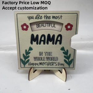 Carte de voeux en bois moderne interactive faite à la main roman cadeau d'anniversaire pour maman <span class=keywords><strong>fête</strong></span> <span class=keywords><strong>des</strong></span> grands-<span class=keywords><strong>mères</strong></span> mariage unique décoration de la maison - Product Image 2