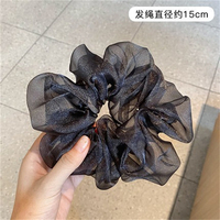 Gaya Eropa organza satin tulle paree scrunchies wanita gadis elastis ikat rambut