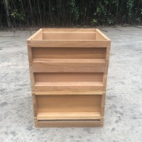 Ruche nationale britannique de haute qualité pour la boîte d'équipement apicole ruche à 3 couches avec fermes de couverture en fer galvanisé