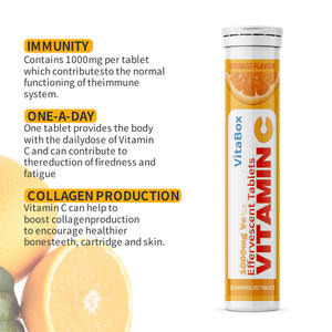 טבליות תוססות למבוגרים באיכות ייצוא, 1000 מ\\\"ג ויטמין <span class=keywords><strong>C</strong></span>, משפרות את הראייה, מינון: טבליה אחת ליום, מקור: מפעל בעל תקן GMP - Product Image 3