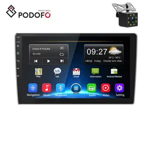 Podofo 10.1 ''Đài Phát Thanh Xe Android Stereo 2 + 32G Autoestereo Autoradio GPS WIFI RDS FM 2 Din 2.5D Màn Hình + 8IR Máy Ảnh