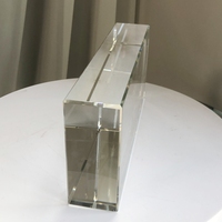 238*114*48mm Hot-Melt Fine Ground Six Côtés Clair Solide Cristal Verre Brique Bloc Bâtiment Mur Verre Bloc Maison Décoration