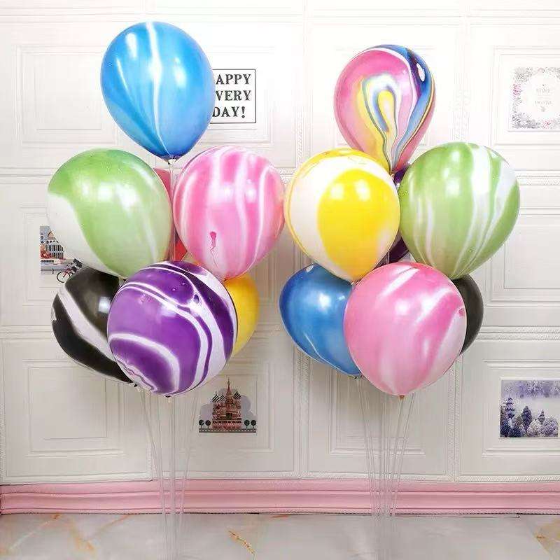 Wholesale 10-inch 2.2-gram Agate Round Printed Balloons Set for Party Supplies Children's Parties Helium-Filled
