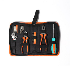 Kit d'outils de réparation domestique 22 pièces en acier au carbone avec pinces, clé à molette, tournevis et embouts hexagonaux - Product Image 1