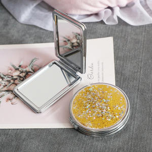 Miroir de <span class=keywords><strong>maquillage</strong></span> de poche mignon et tendance, double face, portable, miroir de <span class=keywords><strong>maquillage</strong></span> à sable mouvant - Product Image 6