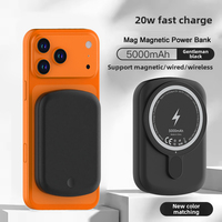 Chargeurs sans fil magnétiques en gros 5000mAh Banques d'alimentation Sortie haute vitesse 15W Alimentation sans fil portable Téléphone mobile