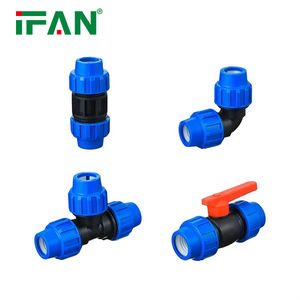 Raccord de tuyau d'irrigation goutte à goutte agricole Ifan, raccord de tuyau en PP, raccord fileté 1/2-4 pouces, coude, té, raccord de tuyau à compression en PEHD - Product Image 1