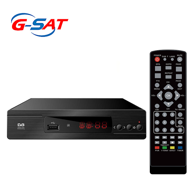 FTA STB 1080P HD DVB-T2 TV Digital Tuner H.264 Satellite TV Receiver with Free Channels Free-TO-Air Set-Top Box
