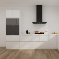 Cuisine modulaire classique George Group Australie, couleur verte, matériaux écologiques, bois massif, plan de travail en marbre blanc