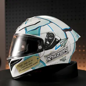 オートバイヘルメットユニセックスユニバーサルフルフェイスABSロードライディングモトクロスハムレットバイク
