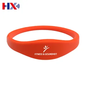 HF ISO14443A 13.56mhz F08 Waterproof Smart RFID Wristband Bracelet NFC Bracelet For Water Park
