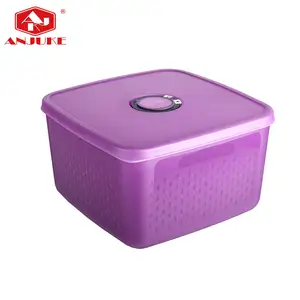 Anjuke nhà bếp công suất lớn 2300ml PP bồn rửa cống Lọc giỏ đục colander lọc với thực phẩm lưu trữ hộp