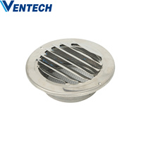 Ventech Hvac, ventilation murale, évent d'évacuation d'air, grille de ventilation réglable, conduits de ventilation, lames en acier inoxydable rondes, étanches, résistantes aux intempéries