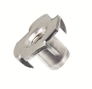 Stainless Steel T Nut / four claws nut size 1/2,1/4,3/8 Four Claw Nut Tee Nuts with Pronge