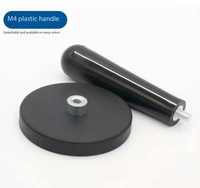 Aimants en néodyme à haute performance industrielle, revêtus de caoutchouc, avec base en métal pour fixation par vis, aimant en néodyme revêtu de caoutchouc
