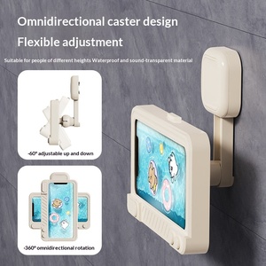 <span class=keywords><strong>Support</strong></span> de téléphone étanche pour salle de bain, boîte <span class=keywords><strong>murale</strong></span> auto-adhésive pour téléphone, <span class=keywords><strong>support</strong></span> de téléphone à écran <span class=keywords><strong>tactile</strong></span>, rangement étanche pour douche - Product Image 1