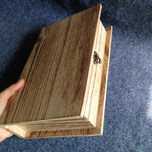 Caja de Almacenamiento Personalizada con Forma de <span class=keywords><strong>Libro</strong></span> Vintage, Caja Coleccionable de <span class=keywords><strong>Madera</strong></span> Maciza con <span class=keywords><strong>Bisagras</strong></span>, Joyería y Recuerdo de Graduación - Product Image 6