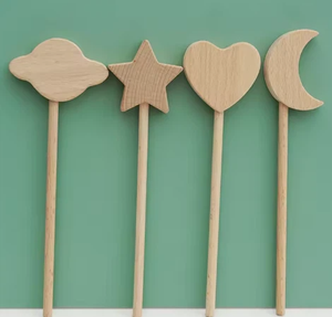 Bacchetta Magica Personalizzata in Legno di Faggio, Bacchetta da Principessa Fatata con Luna, Stella e Cuore, Regalo di Compleanno per Ragazze - Product Image 6