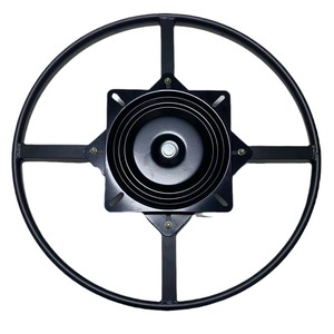 Placa Giratoria de Hierro con Rotación Libre de 360 Grados, Diseño Industrial, Accesorio de Ferretería Negro - Product Image 4