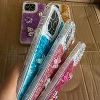 Sucette papillon scintillante avec poudre et plusieurs couleurs au choix pour coques de téléphone en gros