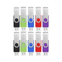Wooolken 16GB USB 2.0 Memoria Flash Metálica Paquete de 2 Negro y Verde para computadora