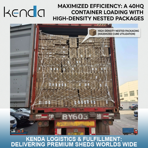 Abri de jardin extérieur Kenda <span class=keywords><strong>6x6</strong></span> pieds, structure en PP à double paroi de 15 mm, résistant aux typhons de niveau 11, certifié BSCI REACH - Product Image 6