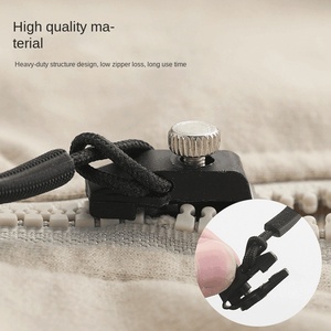 <b>Replaceable</b> & Repair Accessory Nylon Backpack & Luggage Bag with Removable <b>Zipper</b> Head Special Pull Lock Design Clothes Storage - Product Image 3