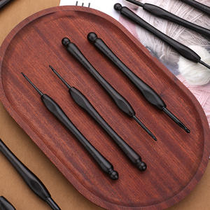 15,3 см черная деревянная ручка коричневая 2,0-7,0 мм вязание крючком инструмент для шитья аксессуары ручной работы набор крючков для вязания - Product Image 3