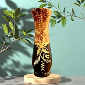 Vases à fleurs en bois massif, best-sellers, décoration intérieure de luxe, vases en bois faits à la main, décoration intérieure de luxe, fleurs de mariage - Product Image 4